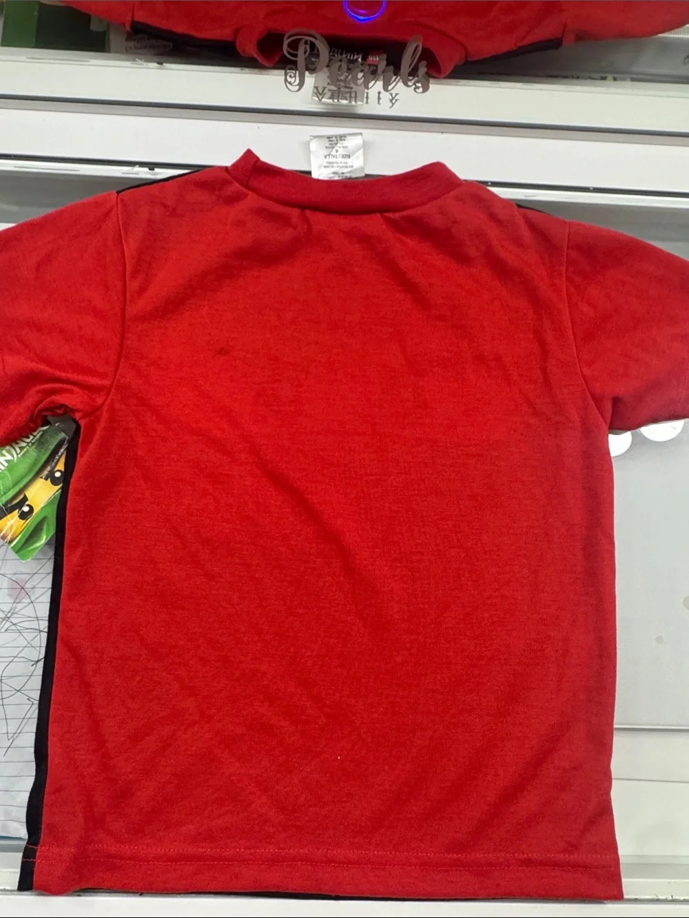 Lego Ninjago Black & Red Kids Tee with Yellow Graphic